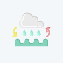 Icon Water Cycle. related to Environment symbol. flat style. simple illustration. conservation. earth. clean