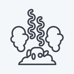 Icon Trash pollution. related to Environment symbol. line style. simple illustration. conservation. earth. clean