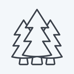 Icon Forest. related to Environment symbol. line style. simple illustration. conservation. earth. clean