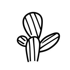 cactus line icon