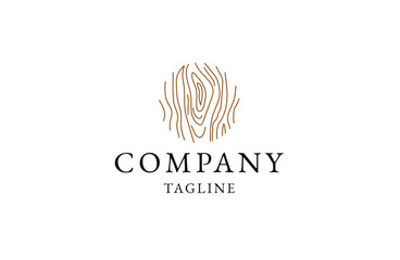 wood logo icon design template flat vector