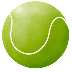 tennis ball isolated on white