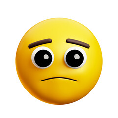 Sad. crying face  emoji, 3d style emoticon