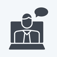 Icon Online Consutan. related to Education symbol. glyph style. simple design editable. simple illustration