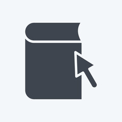 Icon Ebook. related to Education symbol. glyph style. simple design editable. simple illustration