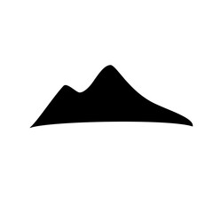 Fototapeta na wymiar mountain silhouette icon