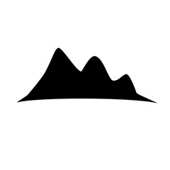 Fototapeta na wymiar mountain silhouette icon