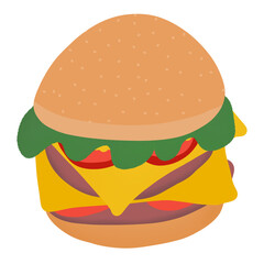 burger and fries