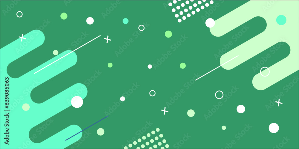 Poster simple background vector template design in green color