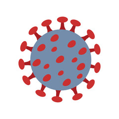 Fototapeta premium Corona Virus Cause Of Covid Disease. Virus and Bacteria Illustration Isolated In White Background. Virus Bacteria Germs Designs.