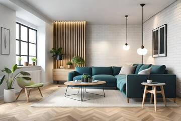 Naklejka na ściany i meble interior modern living room