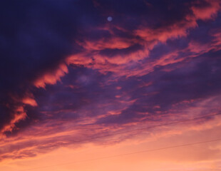 Fototapeta na wymiar red sky at sunset