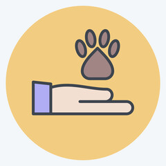 Icon Animal Shelter. related to Volunteering symbol. color mate style. Help and support. friendship