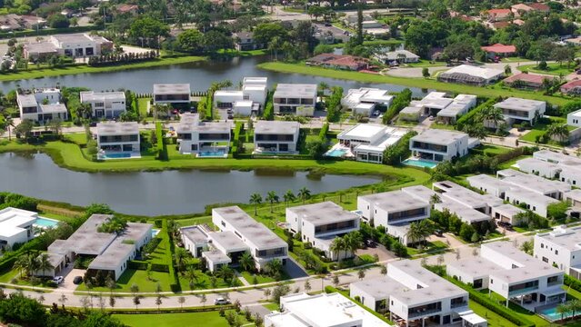 Luxury mansions Botaniko Weston Florida real estate aerial tour 4k