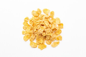 白背景にコーンフレーク