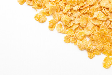 白背景にコーンフレーク