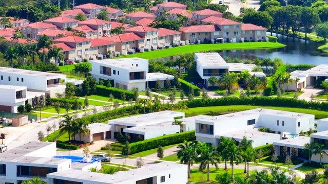 Narrow shot Botaniko Weston upscale luxury single family homes
