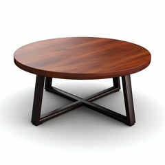 Contemporary Round Coffee Table for Living Spaces. Generative ai