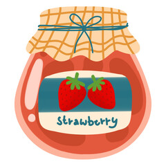 strawberry jam jar