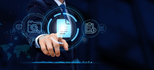 Document management system digital right management business technology concept