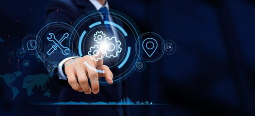 Technical support Customer service  24-7 Customer service and communication Business technology concept.