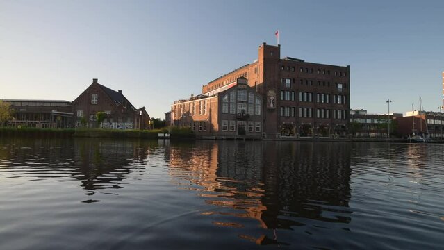 The Droste chocolate factory is historic in Haarlem city