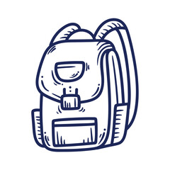 school bag doodle icon