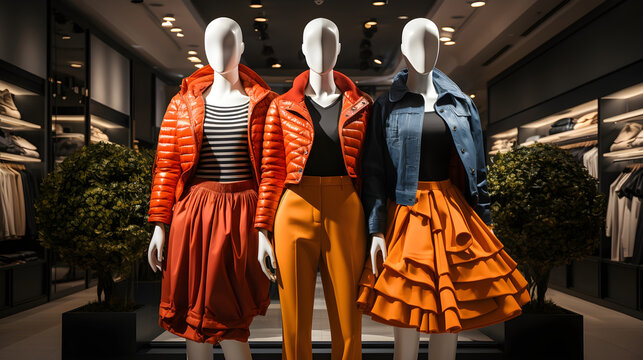 Elegance on Display: Mannequins Setting Fashion Trends in the Department Store