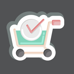 Sticker Purchase Shop. related to Online Store symbol. simple illustration. shop