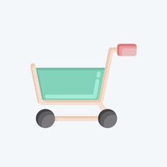 Icon Shopping Cart. related to Online Store symbol. flat style. simple illustration. shop