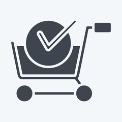 Icon Purchase Shop. related to Online Store symbol. glyph style. simple illustration. shop