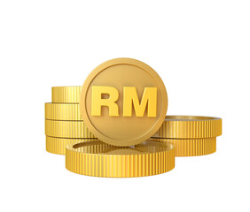 Ringgit Malaysian Gold Coin 3d