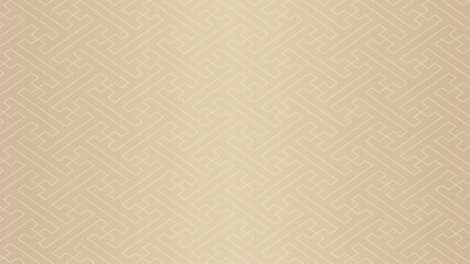 和風背景素材　金色の紗綾形模様　横長　16:9　ゴールド