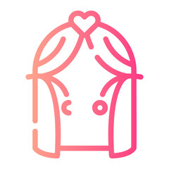 wedding arch Line Gradient Icon