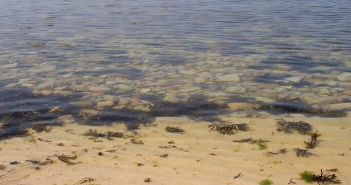 looking into the crystal clear sea on St Agnes at the Isles of Scilly