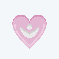 Icon Happiness. related to Psychological symbol. flat style. simple illustration. emotions, empathy, assistance