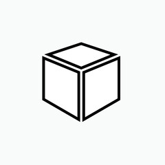 3D Box Icon. Package Symbol - Vector.