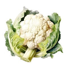 cauliflower isolated on white