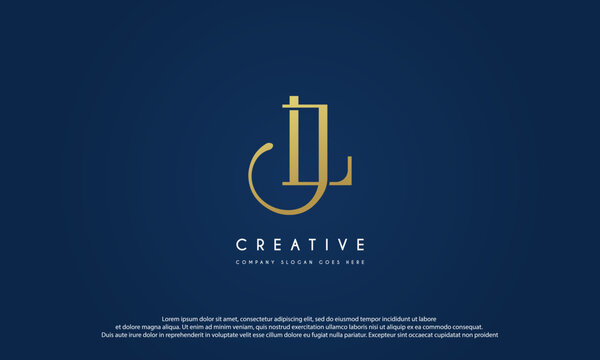 LJ, Jl Initial Alphabet letters Logo Design
