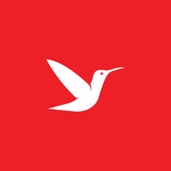 Simple and easy to remember hummingbird logo