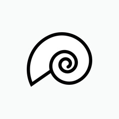 Shell Icon. Mollusk Symbol - Vector. 