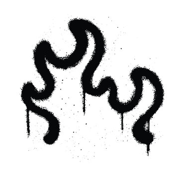 Graffiti spray paint Symbol Fire Isolated Vector