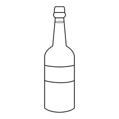 glass bottle line vector illustration
