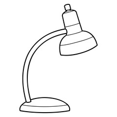 Fototapeta premium table lamp line vector illustration