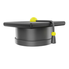 3d Graduation Hat icon object