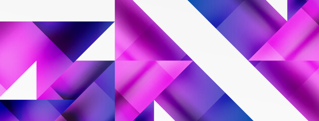 Obraz premium Captivating vector abstraction. Triangles interlock in mesmerizing dance, crafting dynamic geometric backdrop. Fusion of shapes and angles creates artful symphony of modern design
