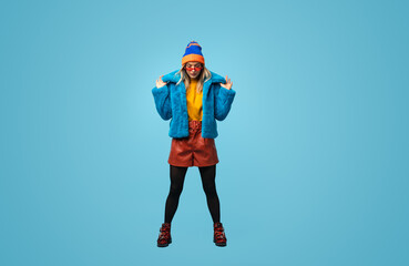 Stylish female posing for camera