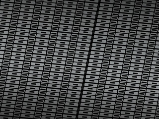 Black metal texture steel background. Perforated metal sheet.