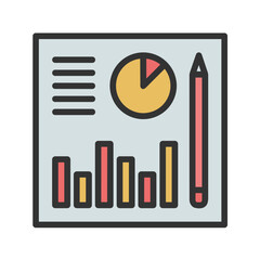 Business chart icon symbol image vector. Illustration of growth diagram data graphic pictogram infographic design image