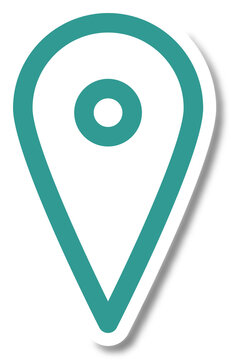 Digital png illustration of destination pin on transparent background